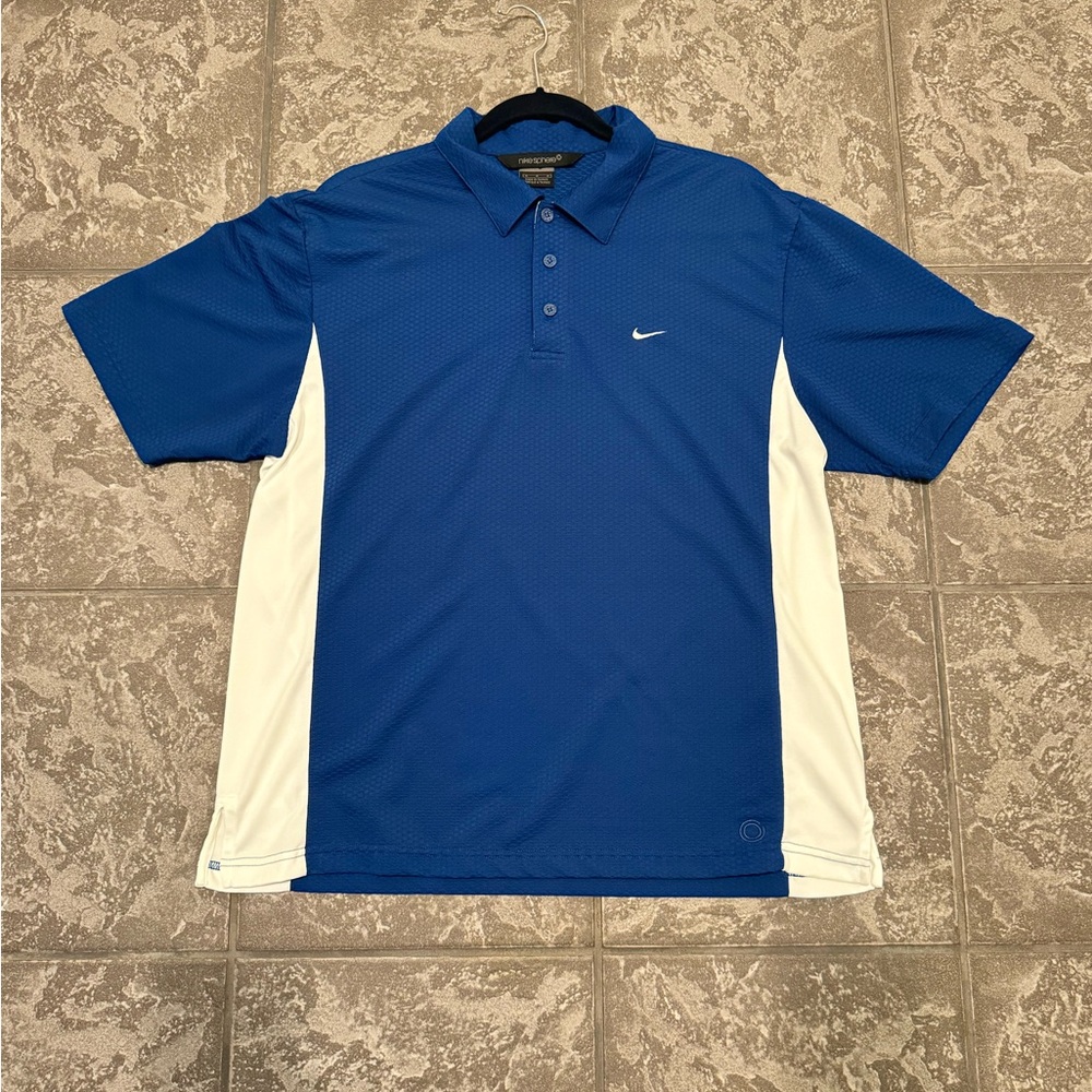 Nike Sphere Blue Dry Golf Tennis Golf Collared Polo Shirt Men’s Size Medium